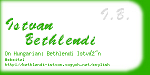 istvan bethlendi business card